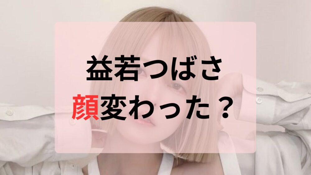 益若つばさ顔変わった